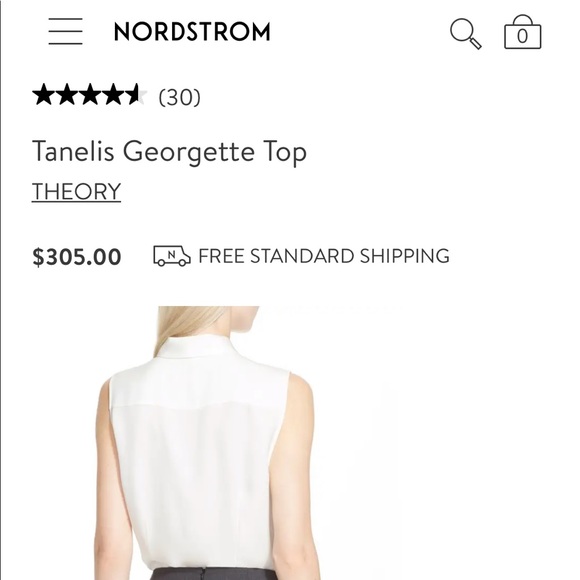 Theory Tanelis Georgette-satin Top - Picture 2 of 6